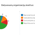 Dalyvavusių organizacijų skaičius pagal steigimo statusą